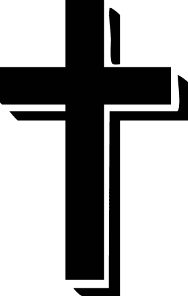 Christian Cross silhouette Free SVG File – religious clipart image