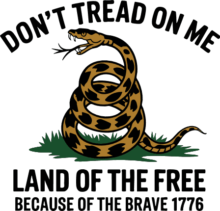 Don’t Tread On Me, Land of the Free, Free SVG File for Members – 4th of july tshirt design