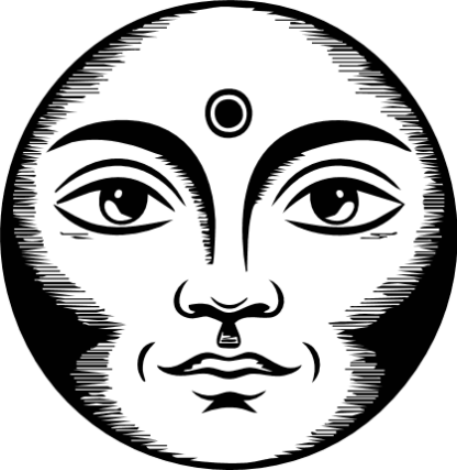 Mystical Moon Face with Third Eye Free SVG File for Members – Spiritual Clipart