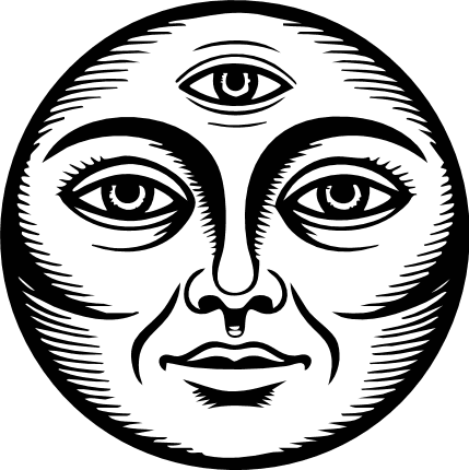 Boho Moon Face with Third Eye Free SVG File for Members – Spiritual Clipart