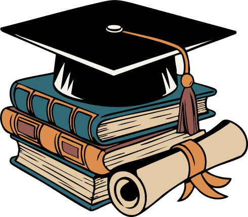 Graduation Cap, Diploma and Books Free SVG File for Members – graduation sticker