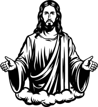 Heavenly Jesus with Open Arms Free SVG File for Members – Christian design