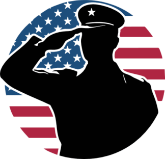 Military Officer saluting American Flag Free SVG File for Members – Patriotic tshirt design