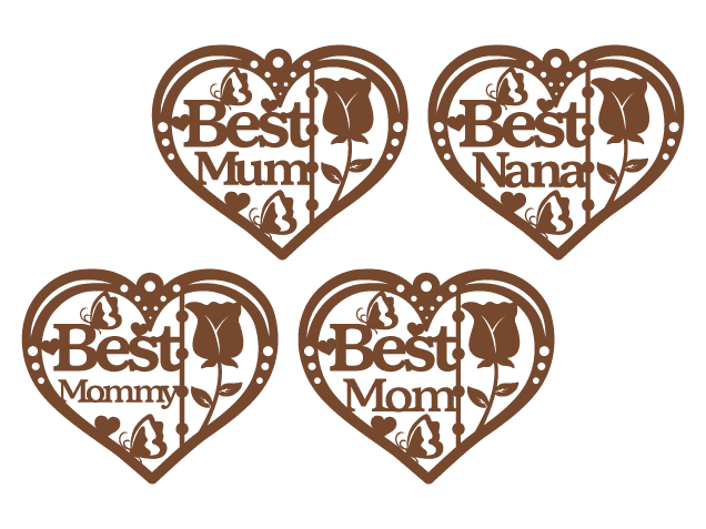 Best Mom, Mommy, Mum, Nana, heart Free SVG File Bundle for Members – Mother’s Day gift