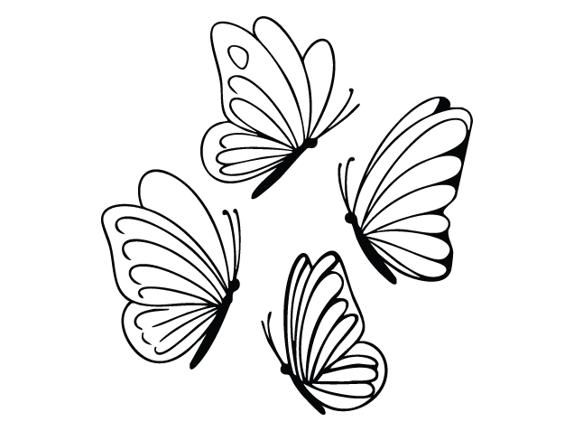 Hand Drawn Butterflies Free SVG File Bundle for Members – Flying Butterfly clipart