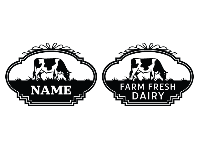 Farm Fresh Dairy Free SVG File for Members – Personalized Rustic Farmhouse sign