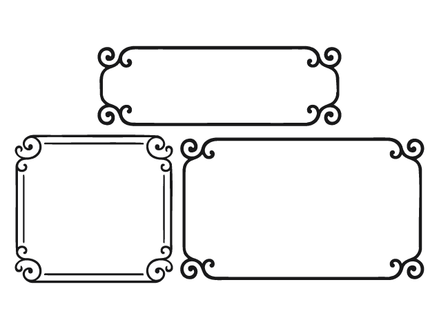 Vintage Swirly Border Frame Free SVG File bundle for Members