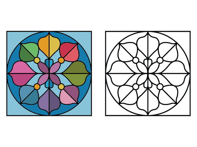 Stained Glass Mandala Flower Free SVG File for Members – floral wall art