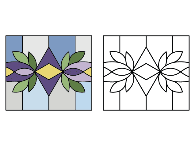 Stained Glass Floral wall art - Free SVG File for Members