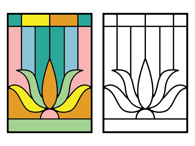Stained Glass Tulip Flower Free SVG File for Members – floral wall decor