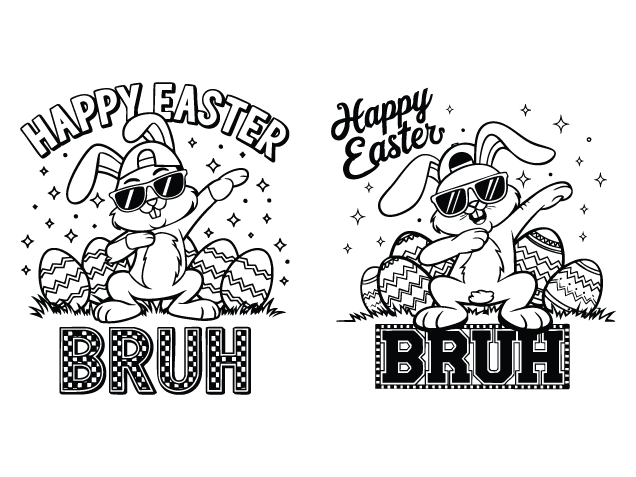 Happy Easter Bruh Svg design for tshirt - Free SVG File