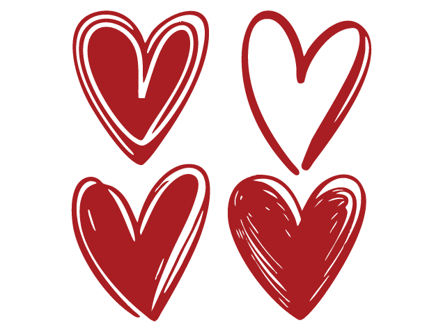 Doodle Heart Free SVG File Bundle for Members – Love, Heart Clipart image