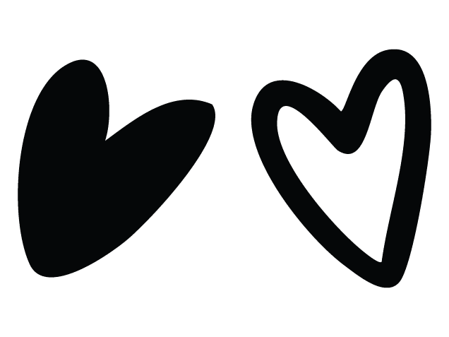 Doodle Heart silhouette Free SVG File – clipart image
