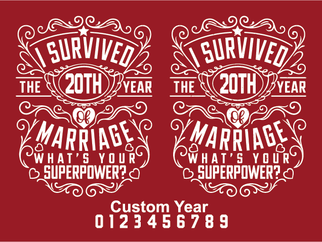 I Survived the 20th year of marriage Free SVG File for Members – Funny Anniversary quote