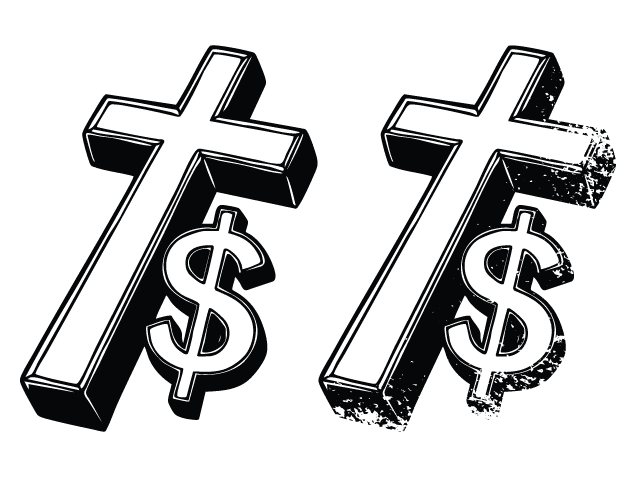 Christian Cross with Dollar Free SVG File for Members – Faith and Money Sign