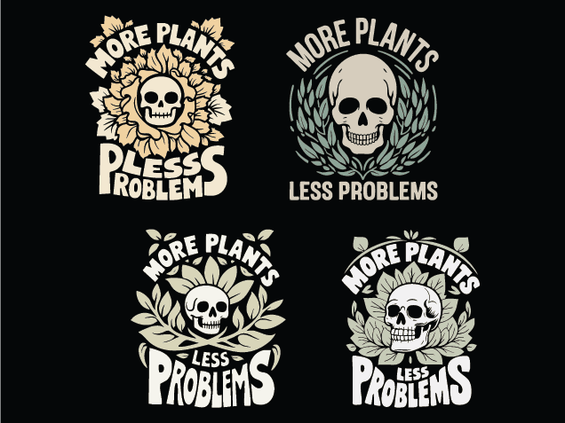 More Plants Less Problems Free SVG File bundle for Members – Spooky garden decor