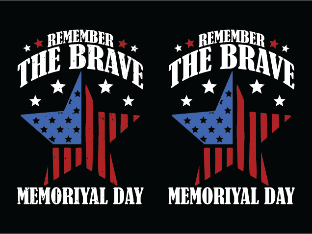 Remember the Brave, Memorial Day Free SVG File for Members – Patriotic tshirt design