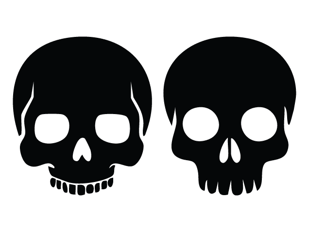 Creepy Skull silhouette Free SVG File – Halloween Skull Clipart