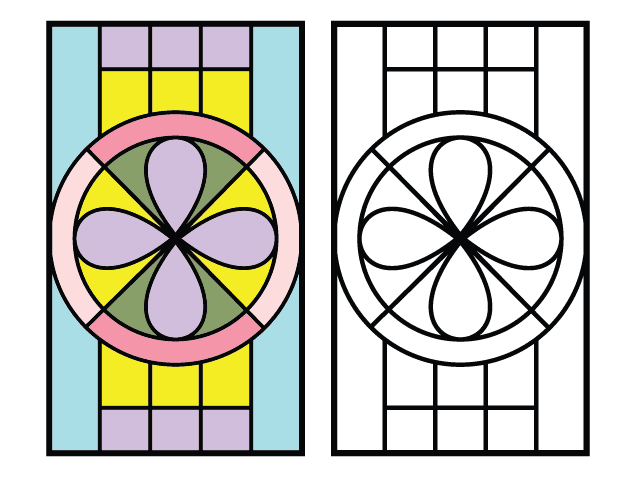 Stained Glass Pastel Quilt Free SVG File for Members – floral wall decor