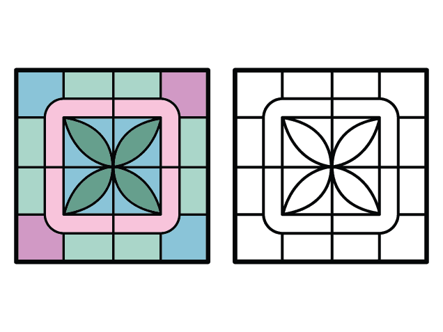 Stained Glass Pastel Quilt Block Free SVG File for Members – wall decor