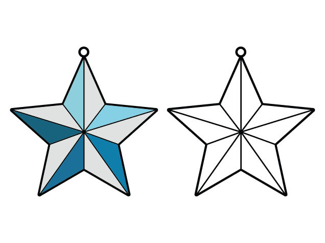 Stained Glass Hanging Star ornament - Free SVG File for Members