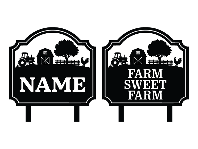 Farm Sweet Farm Free SVG File for Members – Personalized Rustic Farmhouse sign