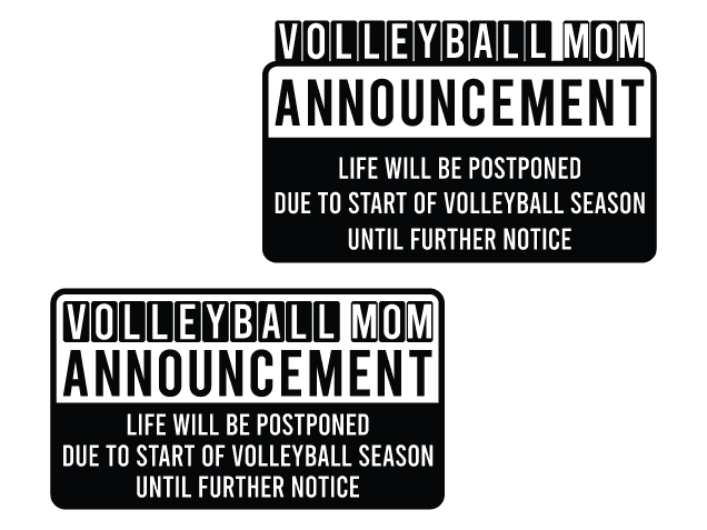 Volleyball Mom, announcement Free SVG File for Members – Funny sayings