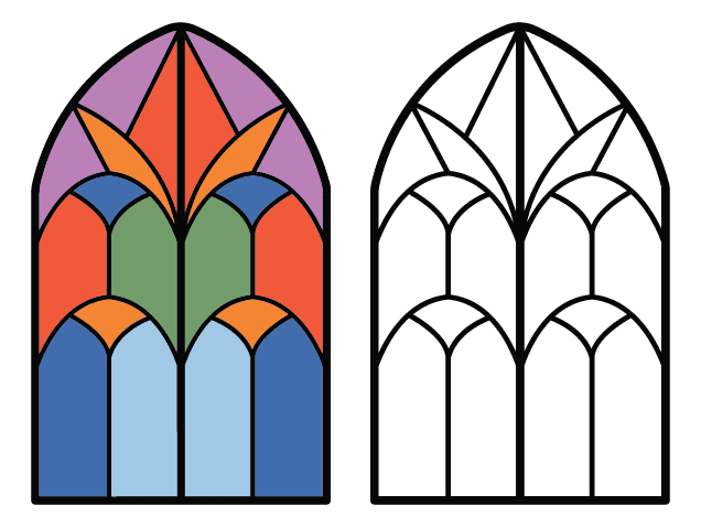 Stained Glass Arch Flower Free SVG File for Members – floral wall decor
