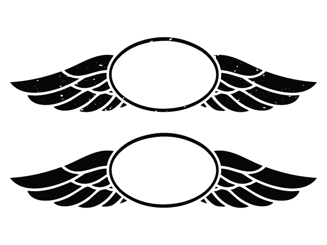 Distressed Winged Oval Frame Free SVG File for Members – Memorial design