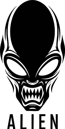 Alien Head Free SVG File for Members – hoodie design