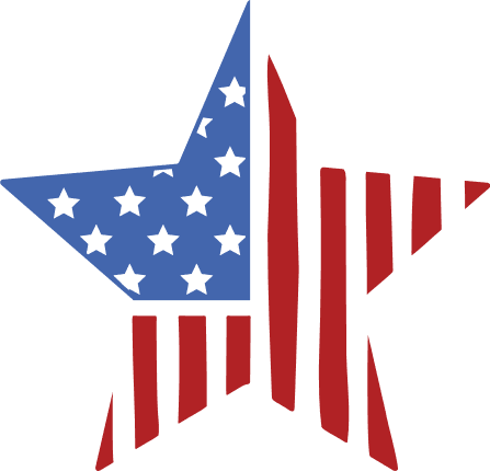 American Flag Print Star Free SVG File – 4th of july clipart image