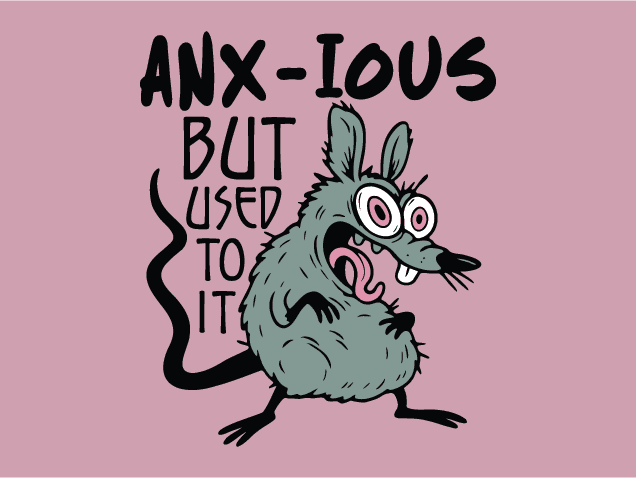 Anxious But Used to It, rat Free SVG File for Members – funny tshirt design