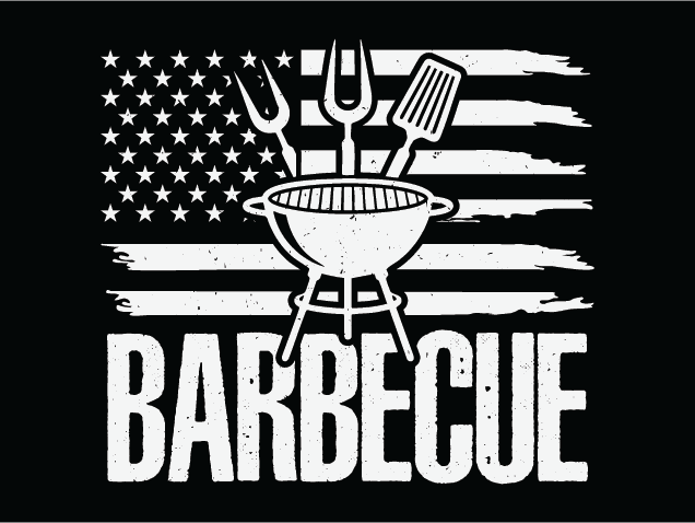 Barbecue Grill and flag Free SVG File for Members – BBQ tshirt design