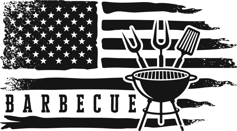Barbecue sign, distressed USA flag Free SVG File for Members – BBQ tshirt design