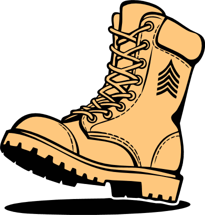 Military Soldier Combat Boots Free SVG File for Members – boots clipart image