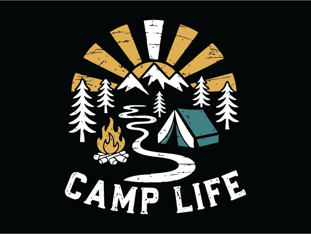 Camp Life Free SVG File – Outdoor tshirt design