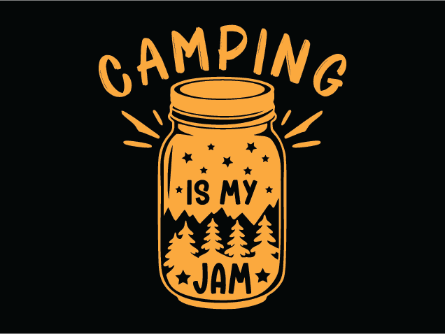 Camping Is My Jam Free SVG File for Members – outdoor tshirt design
