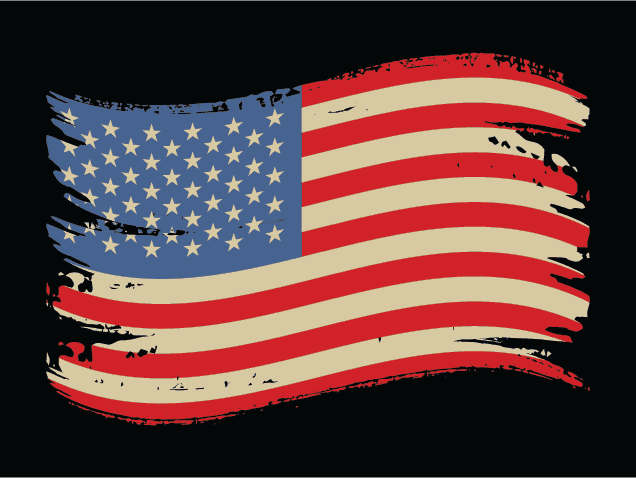 Distressed USA Flag clipart image, Free SVG File for Members – 4th of july