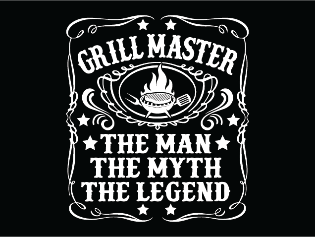 Grill Master, the man, the myth, the legend Free SVG File for Members – Funny BBQ quote