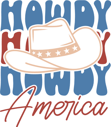 Howdy America, echo text SVG Free File for Members – 4th of july, hoodie design