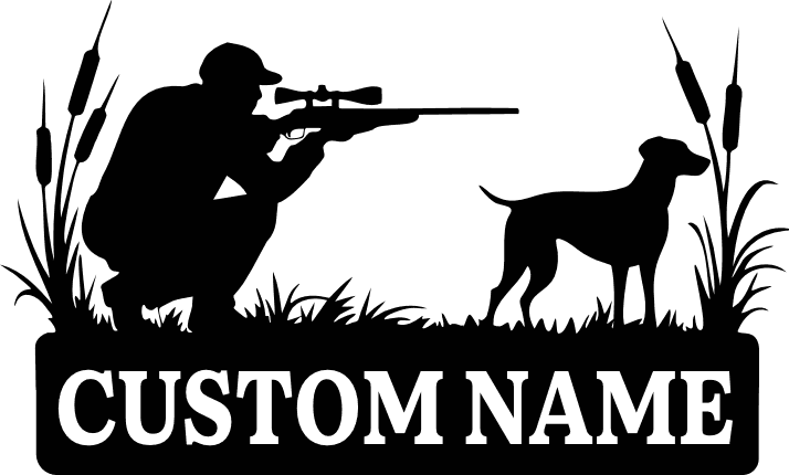 Hunter with Custom Name frame Free SVG File for Members – Personalized tshirt design
