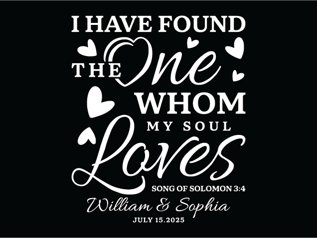 I Have Found the One whom my soul loves Free SVG File for Members – wedding decor