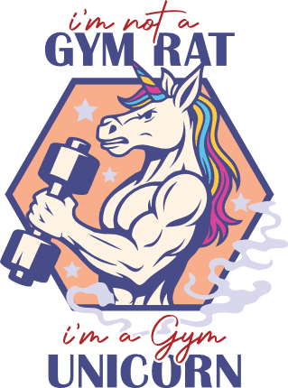 I’m Not a Gym Rat, I’m a Gym Unicorn Free SVG File for Members – Funny sayings