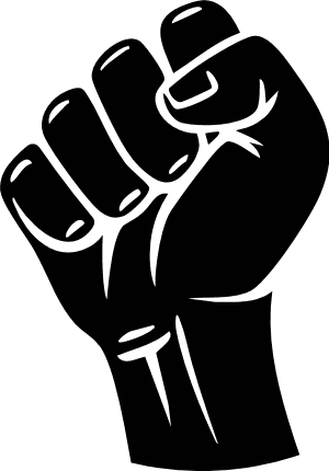 Afro Fist silhouette Free SVG File – Juneteenth Hand clipart image