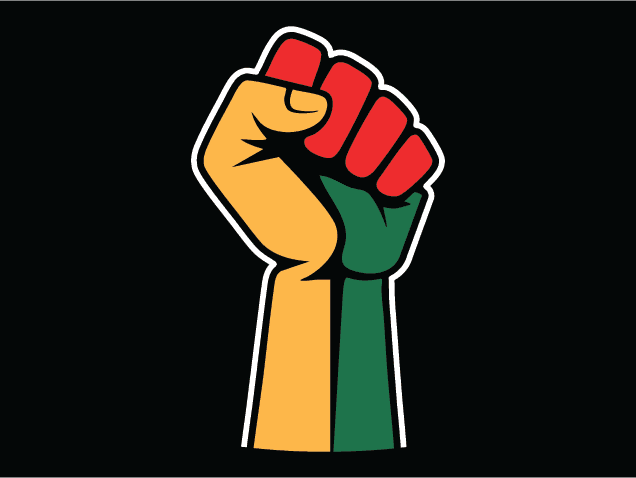 Afro Raised Fist Free SVG File – Juneteenth Hand clipart image