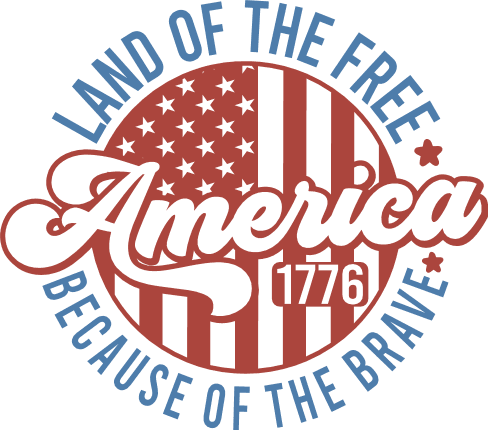 America, Land of the Free, Because of the Brave Free SVG File for Members – 4th of july