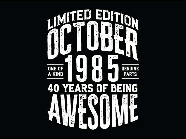 Limited Edition October, 40 years of being awesome Free SVG File for Members – Birthday svg