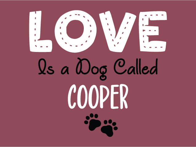 Love is a dog called Free SVG File for Members – Personalized Pet tank top design
