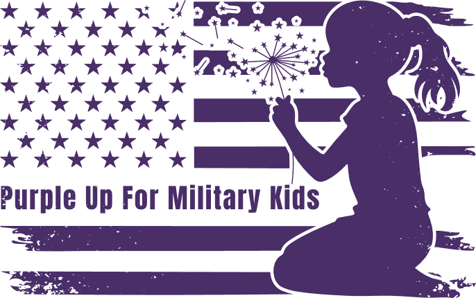 Purple Up for Military Kids Free SVG File for Members – Memorial Day tshirt design