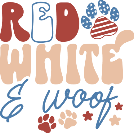 Red, White & Woof Free SVG File – 4th of july, pet tank top design